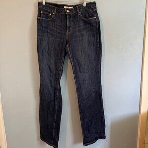 Levi's 505 Straight--long length but worn cuffed by regular size person